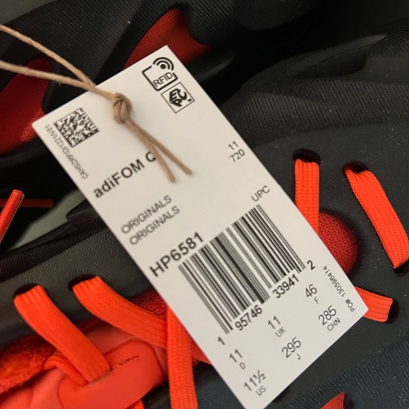 Adidas adiFOM Q Men’s Sizes Core Black Imperial Orange HP6581 Deadstock NEW - Picture 4 of 5